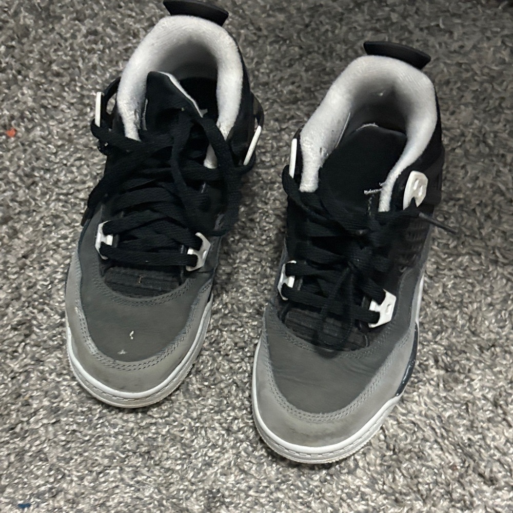 Jordan Kids Gray and Black Sneakers
